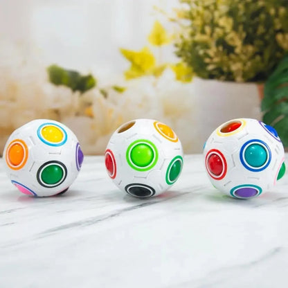 Educational Small Antistress Cube Rainbow Ball Puzzles Magic Stress Reliever Football Learning Fun Toys For Children And Adult