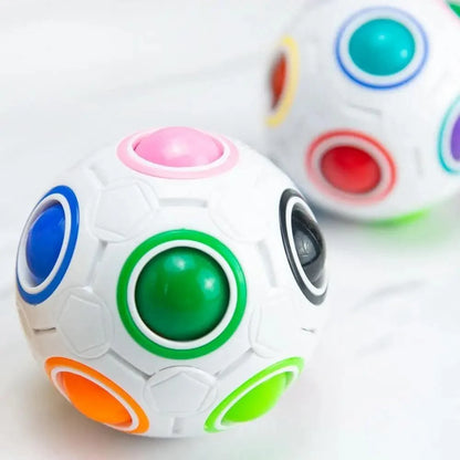 Educational Small Antistress Cube Rainbow Ball Puzzles Magic Stress Reliever Football Learning Fun Toys For Children And Adult