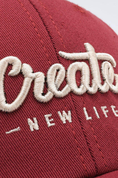 CREATE NEW LIFE Adjustable Cotton Baseball Cap for All Sizes