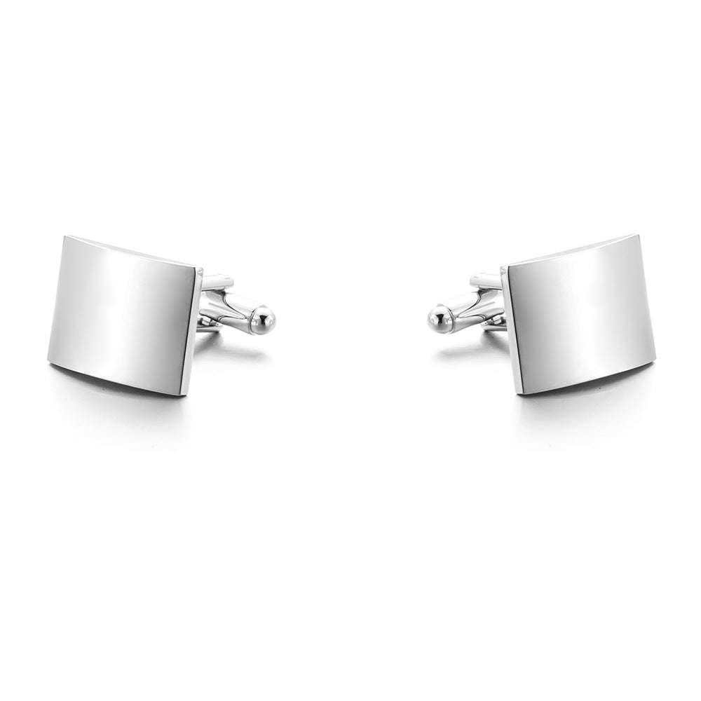 High Quality Plain Glossy Cufflinks French Western-style Clothes