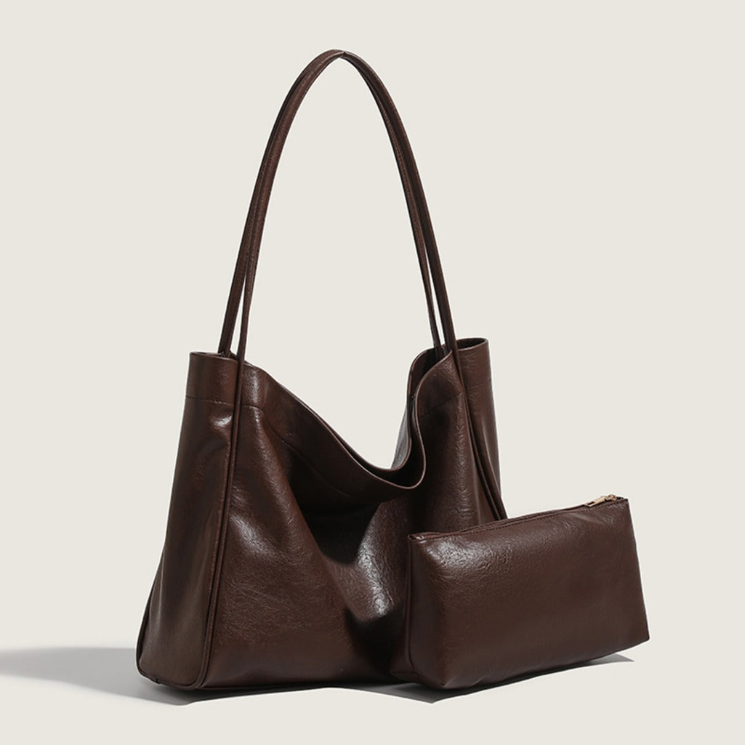 Elegant Ladies Tote Bag – Retro Minimalist &amp; Versatile Commuter Shoulder Bag for Autumn and Winter
