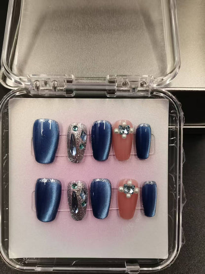 1037- Handmade press on nails fake nails removable