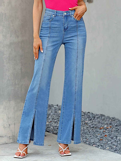 Womens Stylish Slim-fit Blue Jeans