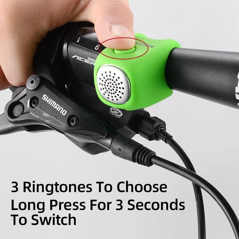 Electric Cycling Bell 90 dB Horn Rainproof  Bicycle Handlebar Silica Gel Shell Ring Bike Bell Bicycle Accessories Electric Cycling Bells Water-Resistant Cycling Bells Horn Loud Bicycle Horns Bicycle Accessories