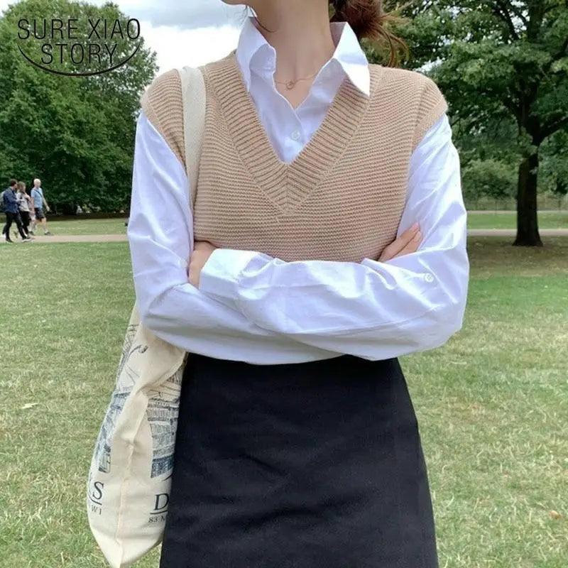 Elegance Solid White and Black Tops,Sweaters Winter Long Sleeve Turtleneck Pullovers Women&