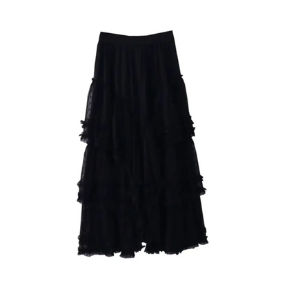 Lace Layered Long Skirt – Elegant Gothic Lolita Princess