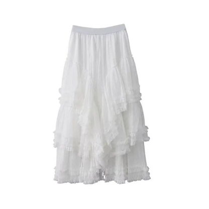 Lace Layered Long Skirt – Elegant Gothic Lolita Princess