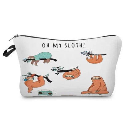 Elegant Multicolor Printed Large Capacity Pencil Case For Students Cute Cartoon Theme Stationary Cosmetic Bag