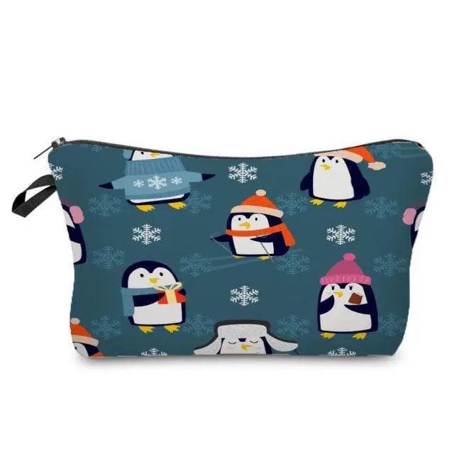 Elegant Multicolor Printed Large Capacity Pencil Case For Students Cute Cartoon Theme Stationary Cosmetic Bag