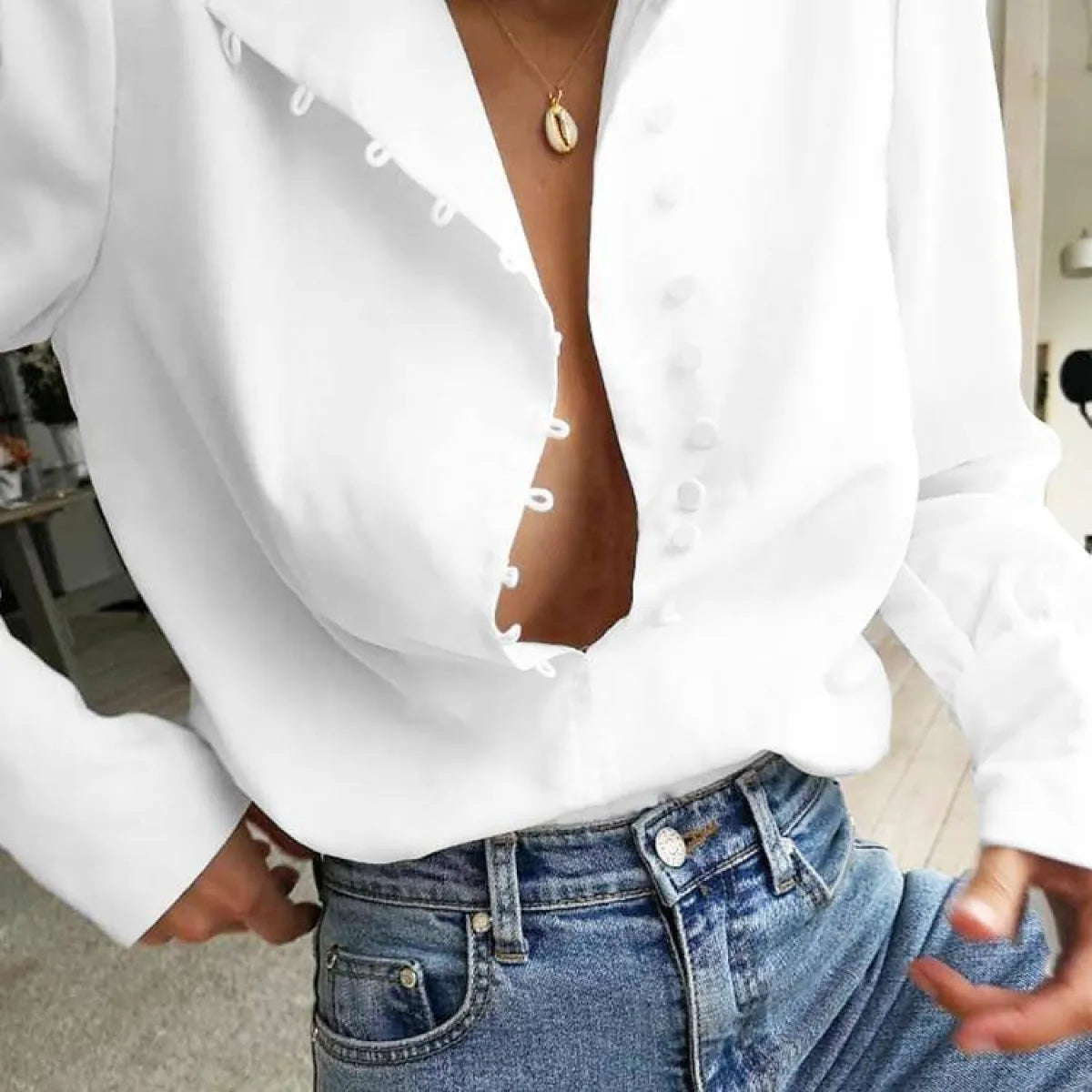 Elegant Turtleneck Blouse