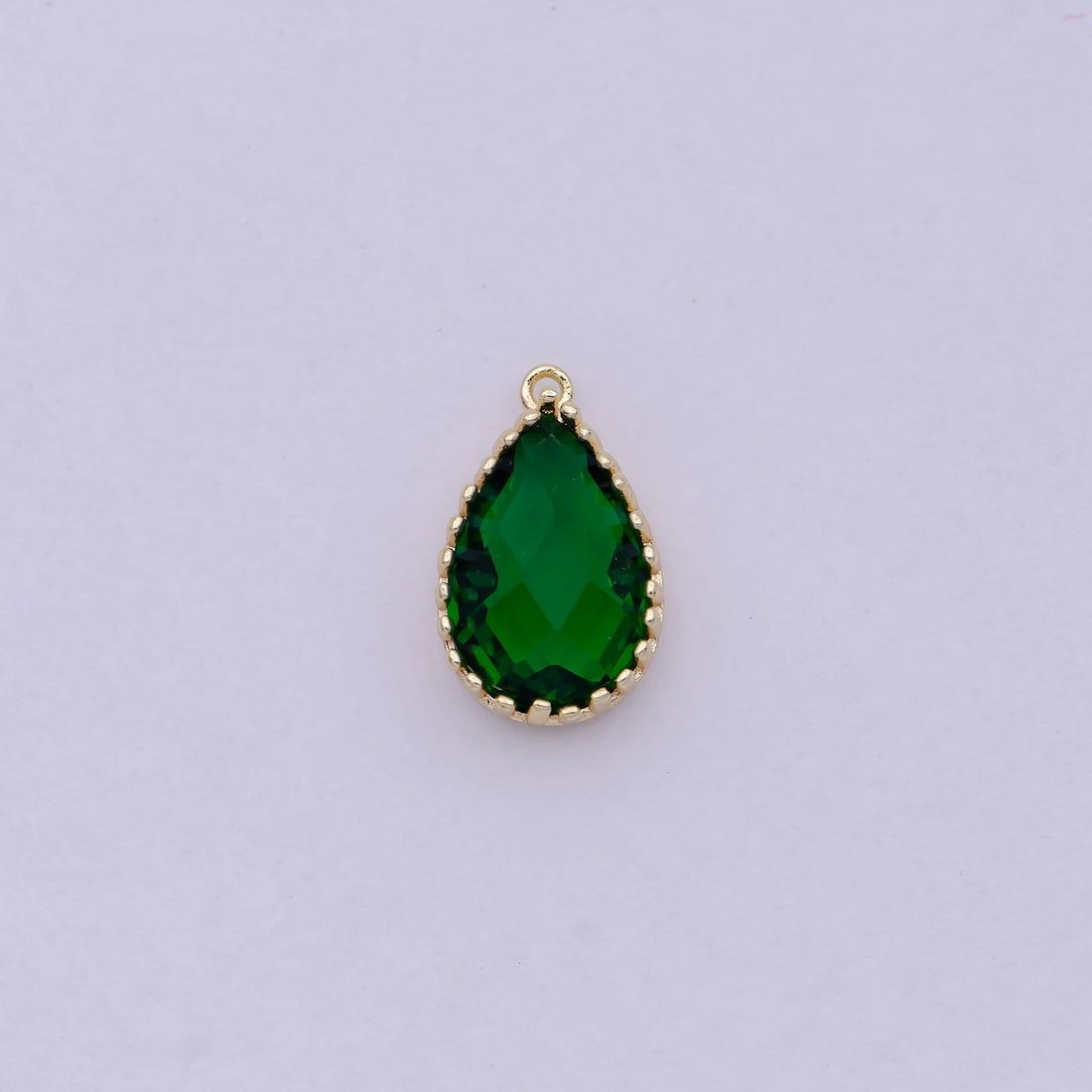 Emerald Green Charm Teardrop Drop Pendant Tear Drop Pendant Supply N-457