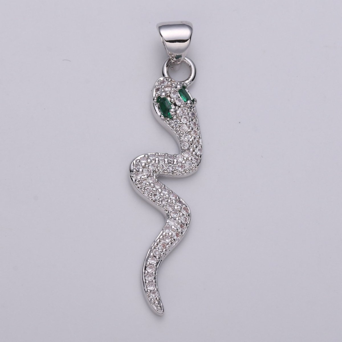 Emerald Green Gold Filled Snake Pendants  I-883~I-884