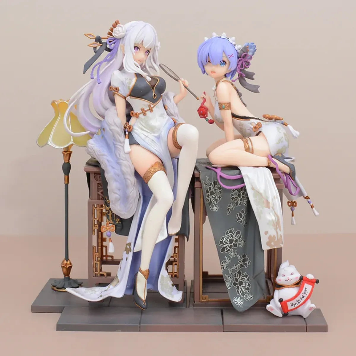 Re:Zero Rem &amp; Emilia Chinoiserie Style Figures