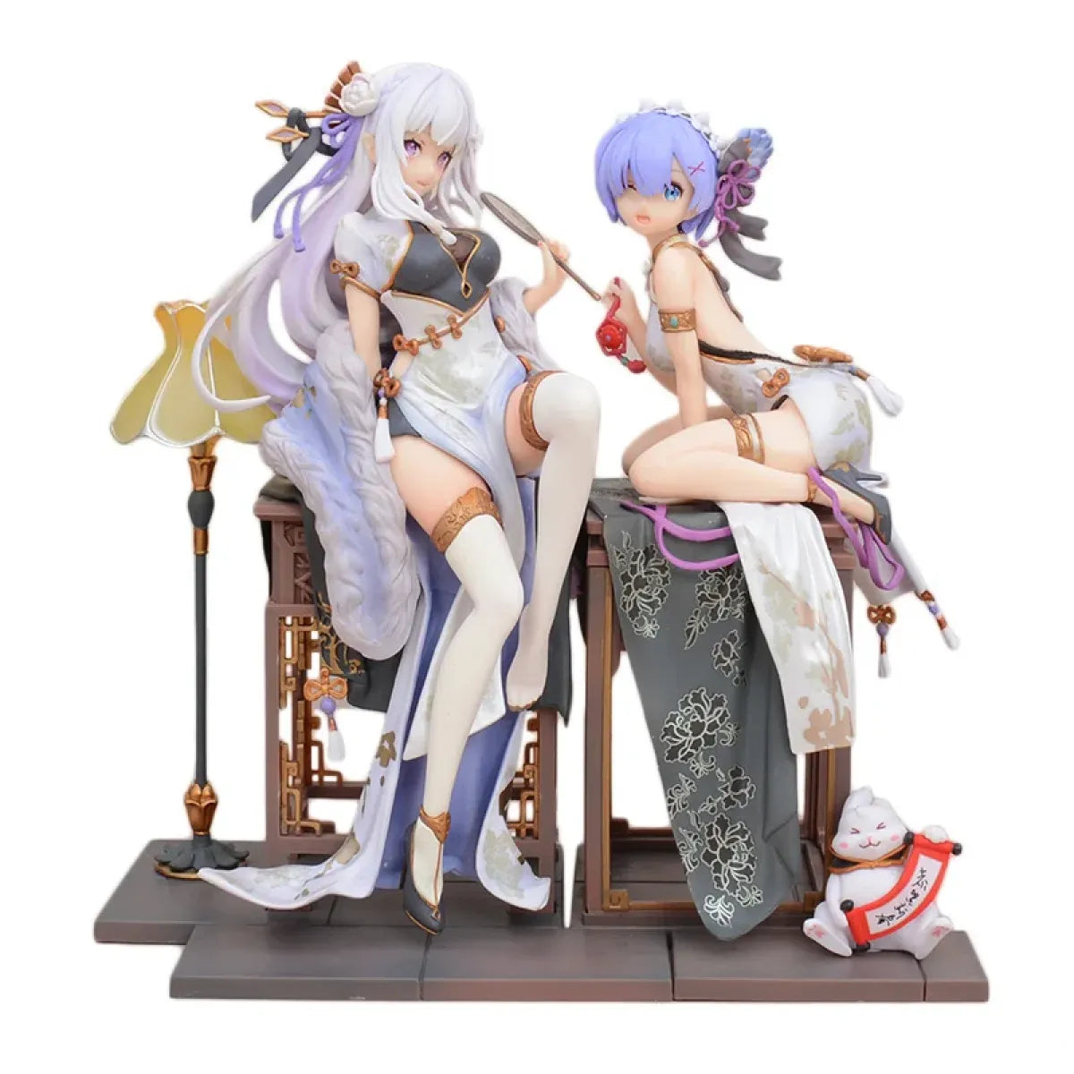 Re:Zero Rem &amp; Emilia Chinoiserie Style Figures