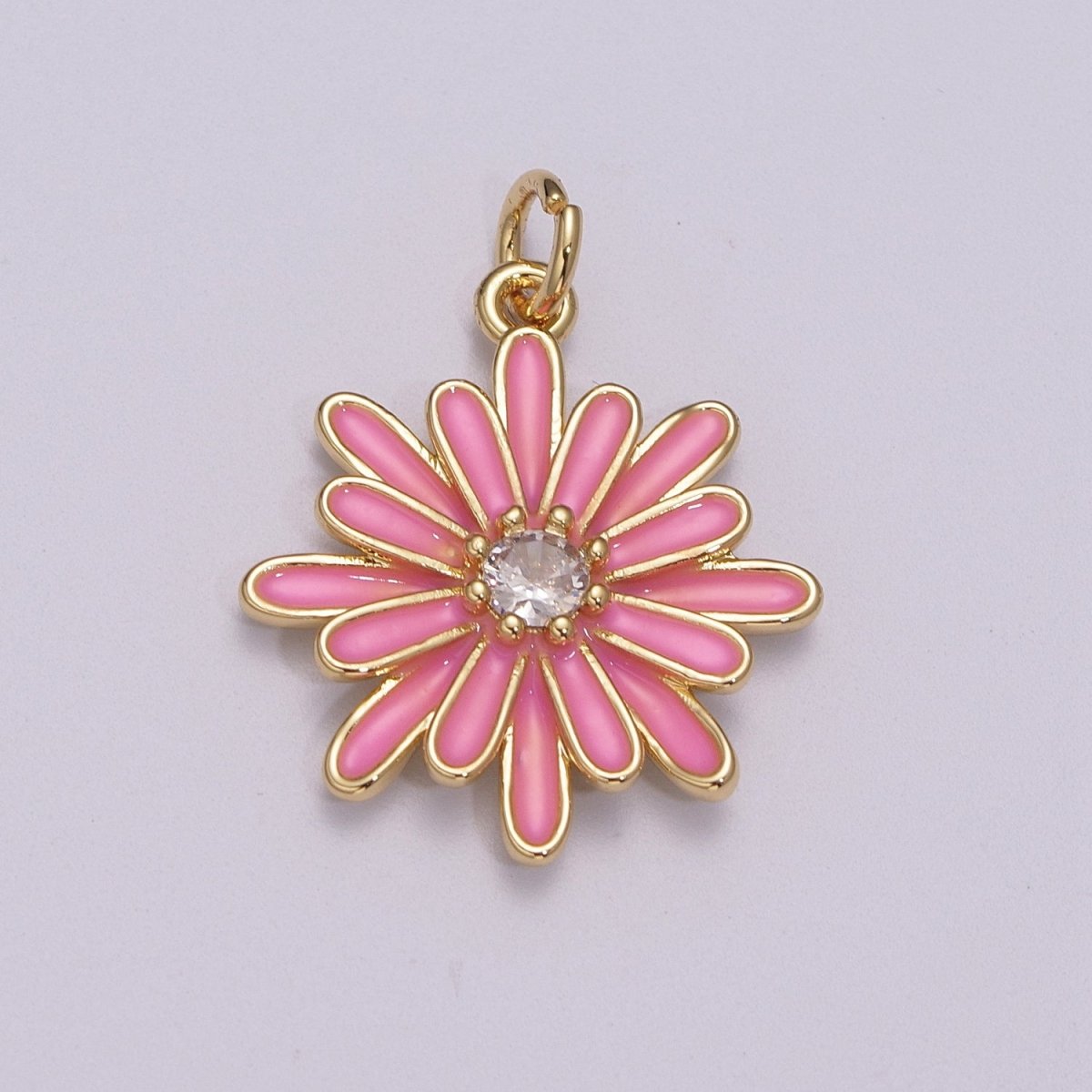 Enamel Daisy Charm Rainbow Various Color Daisy Flower Pendant for Necklace Bracelet Earring M-876 - M-887