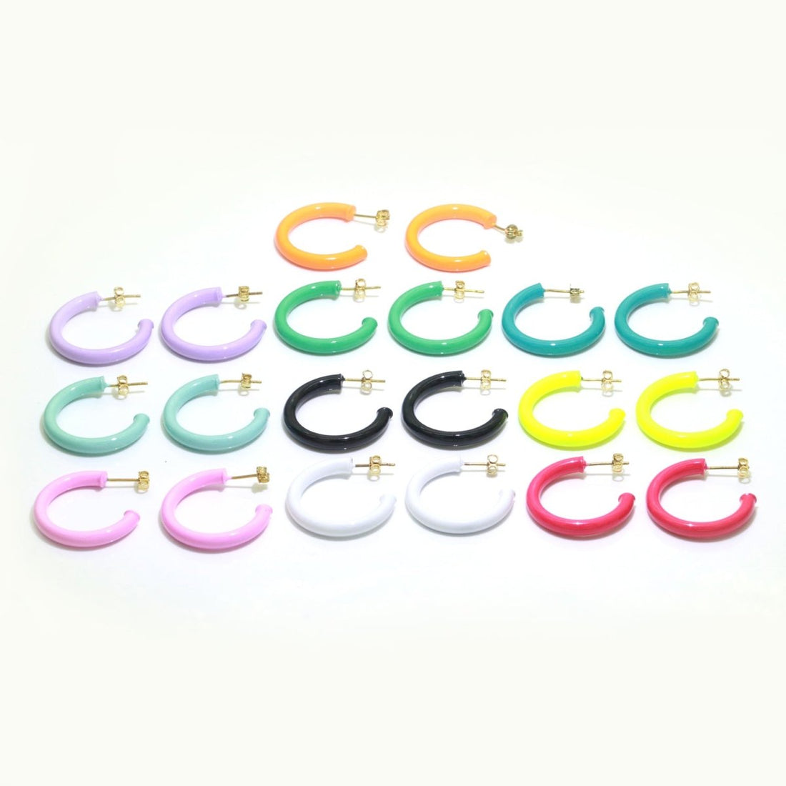 Enamel Hoop Earrings For Women | 30mm Infinity Gold Hoops Women Earrings | Big Loop Earrings For Women | Lightweight Hoop Earrings Set For Girls T-092 to T-097 ,T100-T101