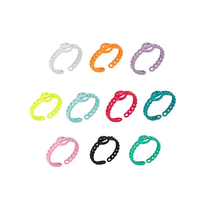 Enamel Smiley Face Open Adjustable Stacking Ring Y2K Neon Colorful Ring Unisex Jewelry