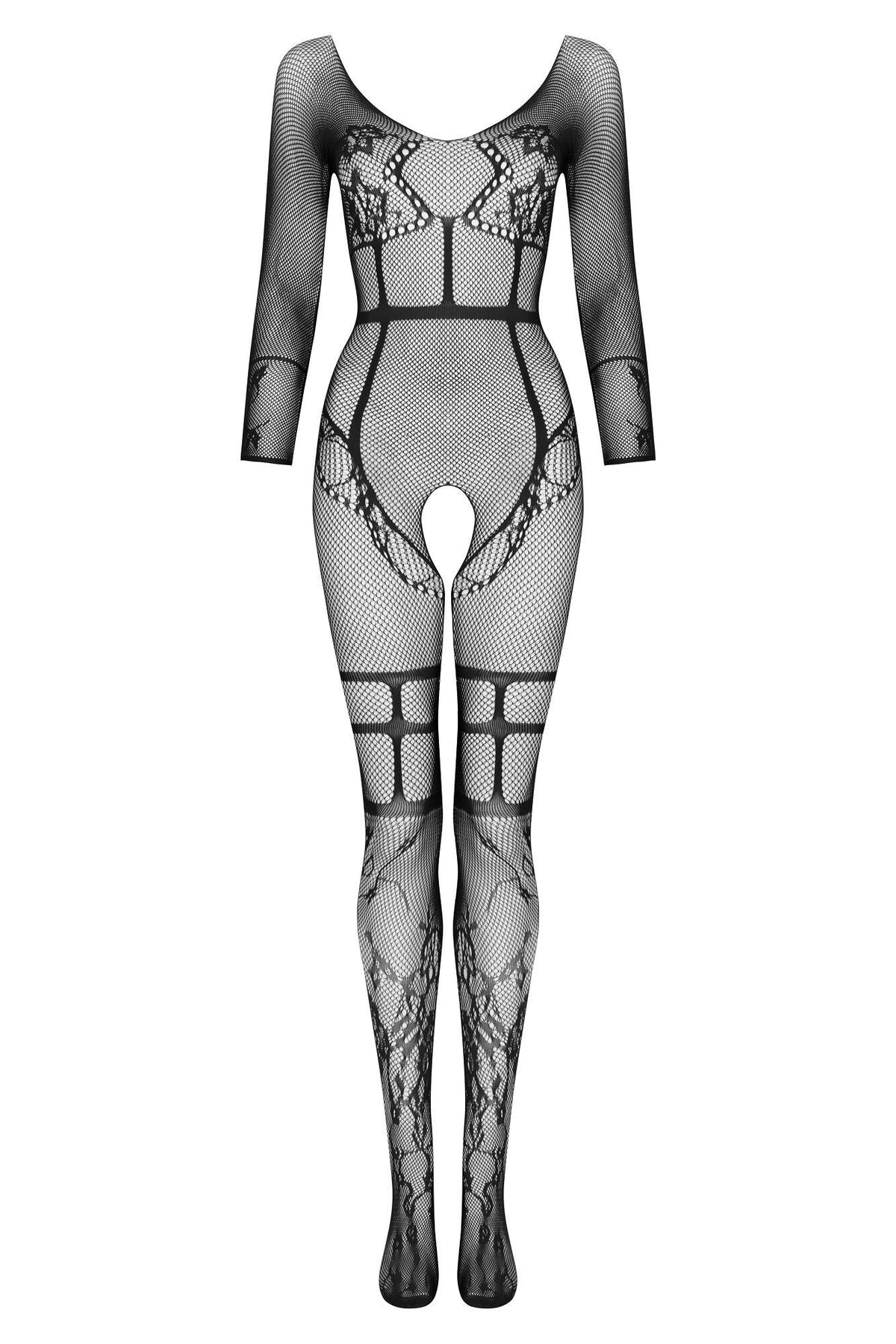 Beauty Night Lorna Black Seductive Delicate Fishnet Bodystocking