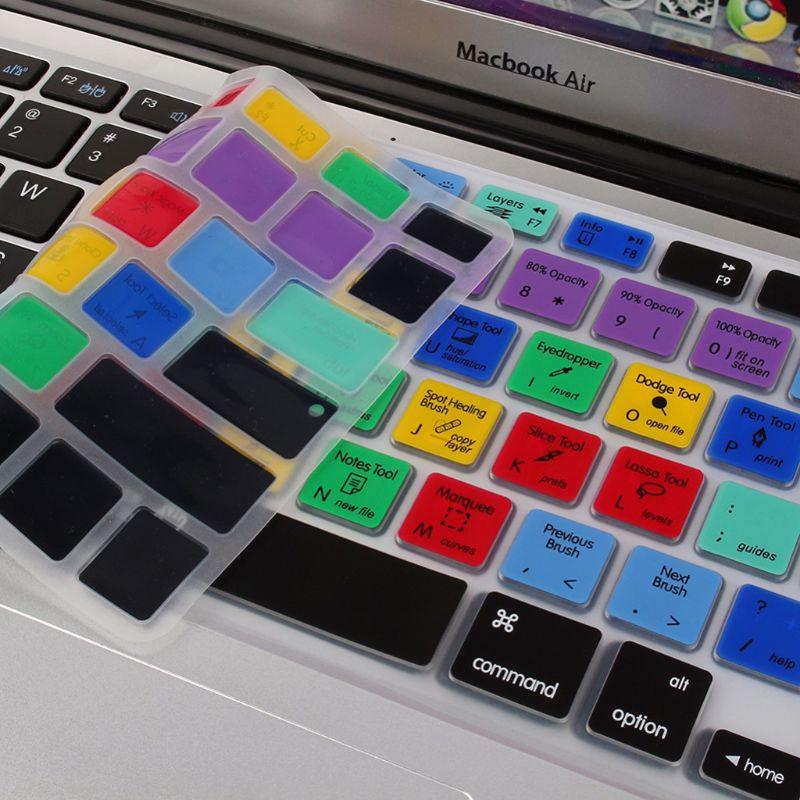English Adobe Photoshop Shortcut Keys Keyboard Protector Keyboard Covers Perfect Fit Silicone Skin Keyboard Covers For Laptops