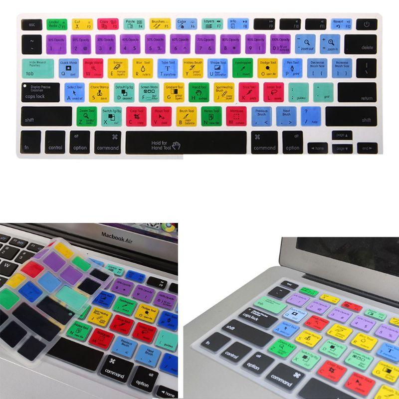 English Adobe Photoshop Shortcut Keys Keyboard Protector Keyboard Covers Perfect Fit Silicone Skin Keyboard Covers For Laptops