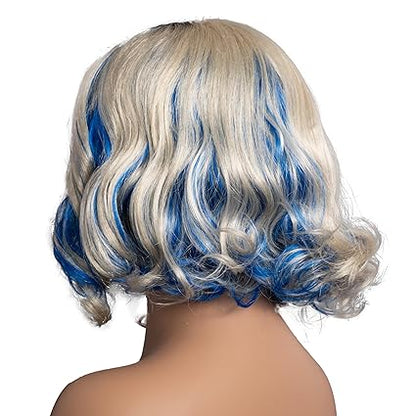 Enid The Werewolf Student Short Blonde Halloween Cosplay Costume Wig