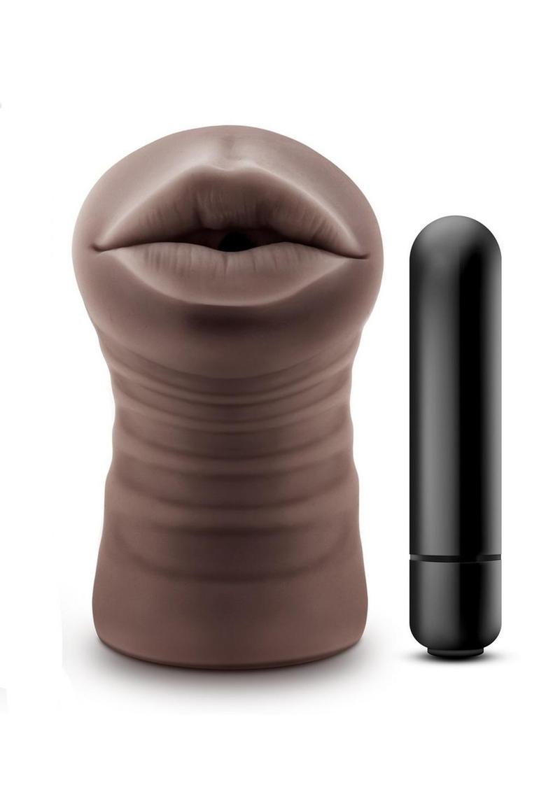 EnLust Krystal Dual-End Vibrating Stroker With Realistic Mouth