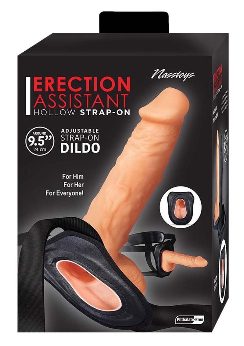Erection Assistant Hollow Strap-On with Adjustable Harness