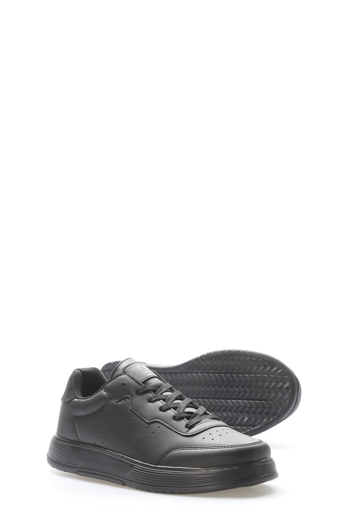 Black Perforated Panel Sneakers for Men | Wessi