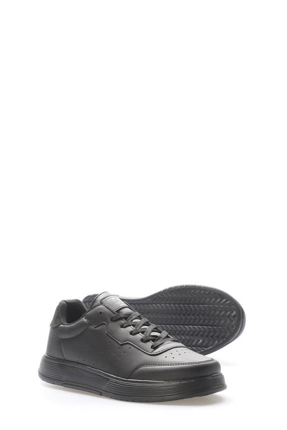 Black Perforated Panel Sneakers for Men | Wessi