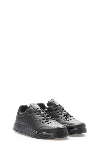 Black Perforated Panel Sneakers for Men | Wessi