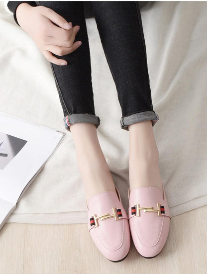 Exquisite Woman Slides Outdoor Platform Slippers Square Ladies Mules Slip On Comfortable Pointed Toe Womens Loafers Women&