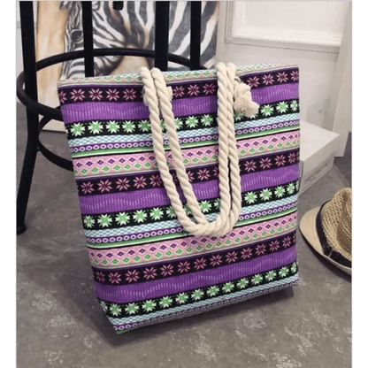 Eye-Catching Fashionable Folding Women Big Size Handbag Ladies Casual Flower Printing Canvas Graffiti Shoulder Bag