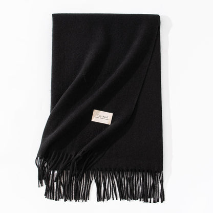 Pure Color Artificial Cashmere Scarf Women&