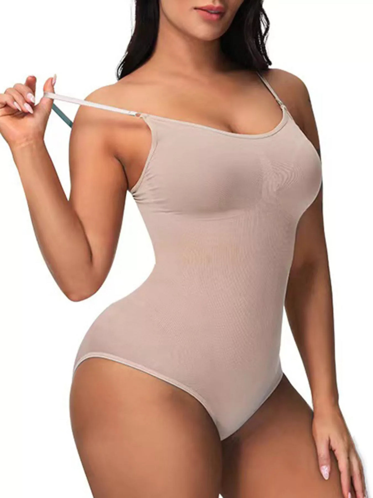 Full Size Seamless Scoop Neck Shaping Bodysuit Plus Size