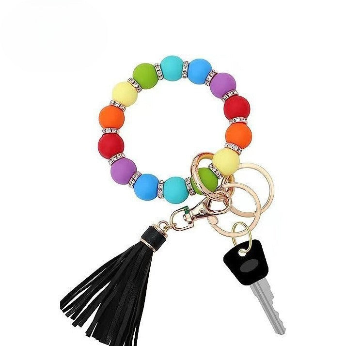 PU Tassel Keychain Women&