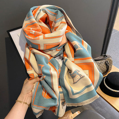Carriage Artificial Cashmere Scarf Women&