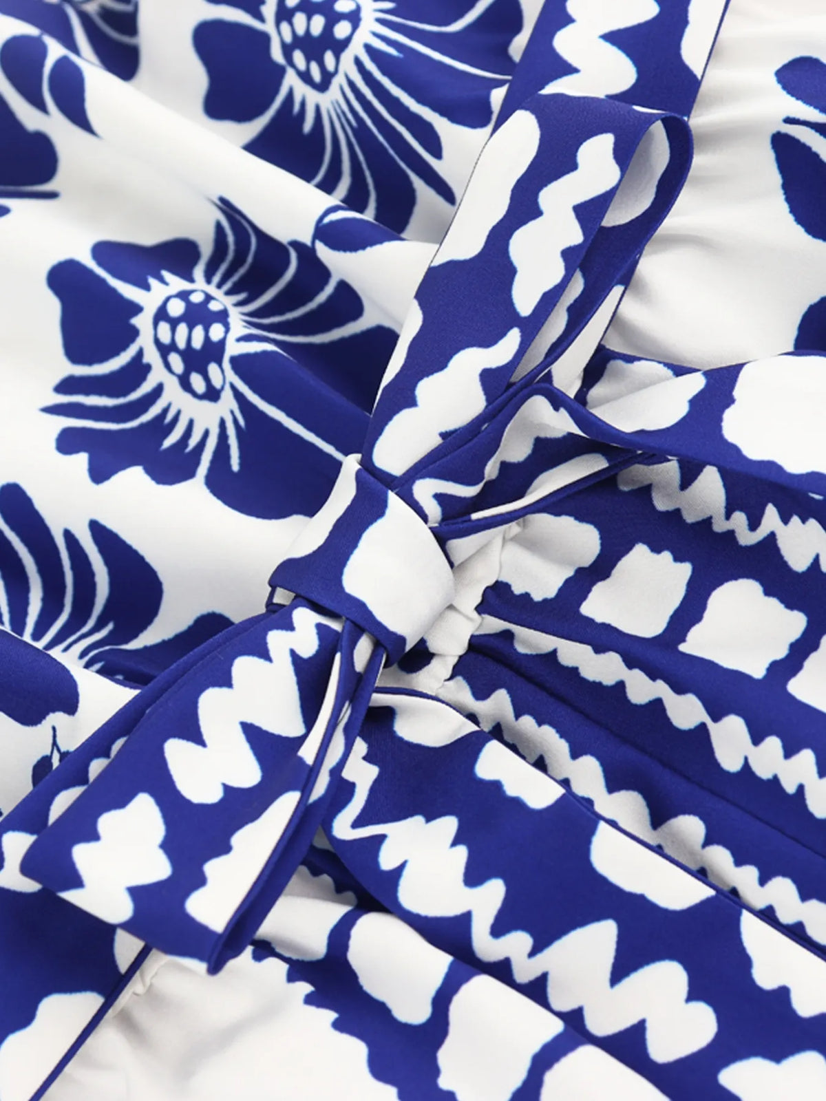 Printed Tube Tie Waist Romper