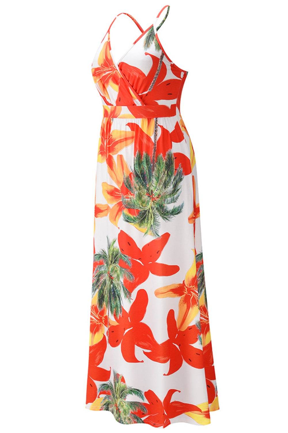 Crisscross Printed Surplice Cami Dress For Women
