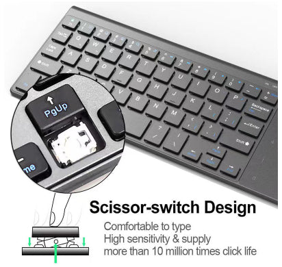 Mini 2 4gusb Bluetooth Wireless With Touch Pad Digital Keyboard Mouse Lightweight Applicable Tablet Portable