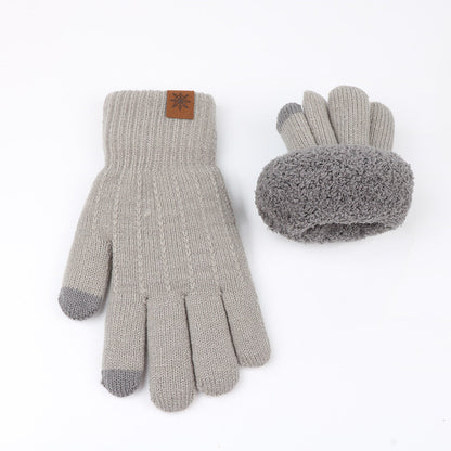 Gloves Outdoor Riding Wind-proof And Cold Protection Fleece-lined Thickened