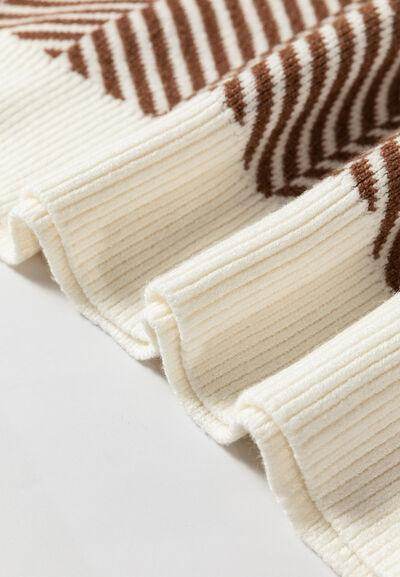 Striped Round Neck Long Sleeve Sweater for Women Fashion