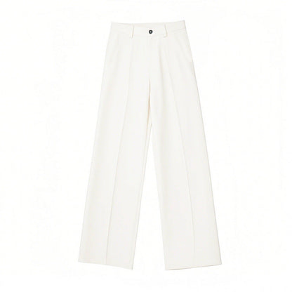 A-line Straight-leg Relaxed-fit Casual Work Trousers Mens Simple And Comfortable Long Pants