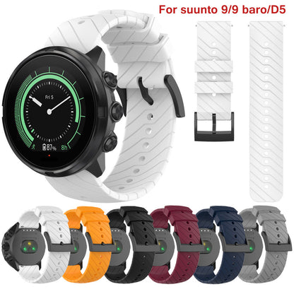 24mm Lightning-Stripe Silicone Watch Strap Compatible With Songtao