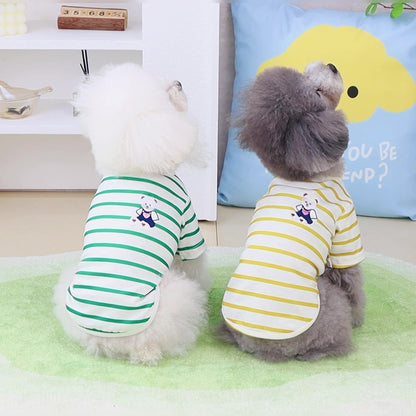 Pomeranian Teddy Small Dog Pet Suit Embrace Bear T-shirt