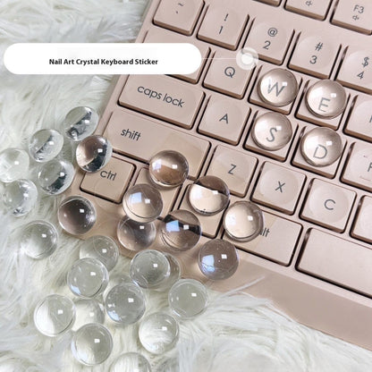 Heightened DIY Crystal Glass Ball Keyboard Stickers