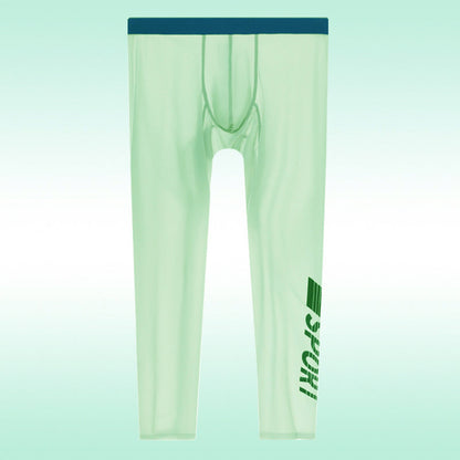 Ice Silk High Elastic Seamless Quick-drying Tight Ultra-thin Pajama Pants