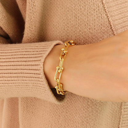 Gold/Silver Plated Chunky Chain Bracelet