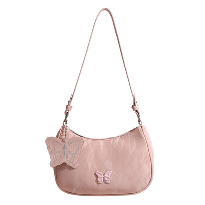 Simple Underarm Bag Women, Fashion Bow Small Square Bag Versatile Shoulder Crossbody Bag