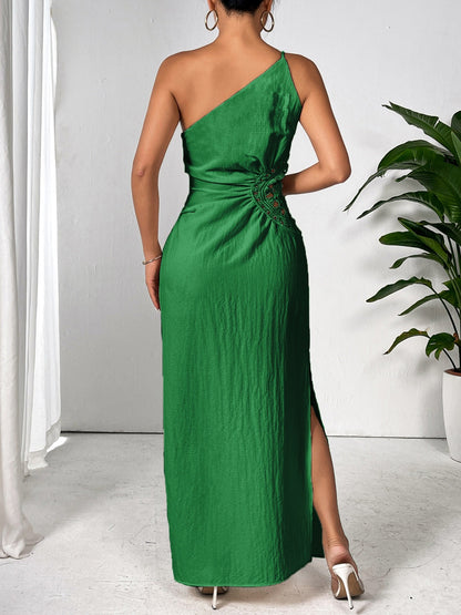 One Shoulder Sleeveless Maxi Dress Elegant &amp; Sophisticated Evening Wear Women Luxury Party Dress