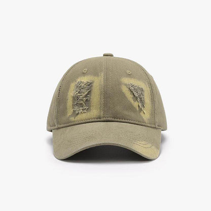 Distressed Cotton Baseball Cap for Casual Style and Comfort